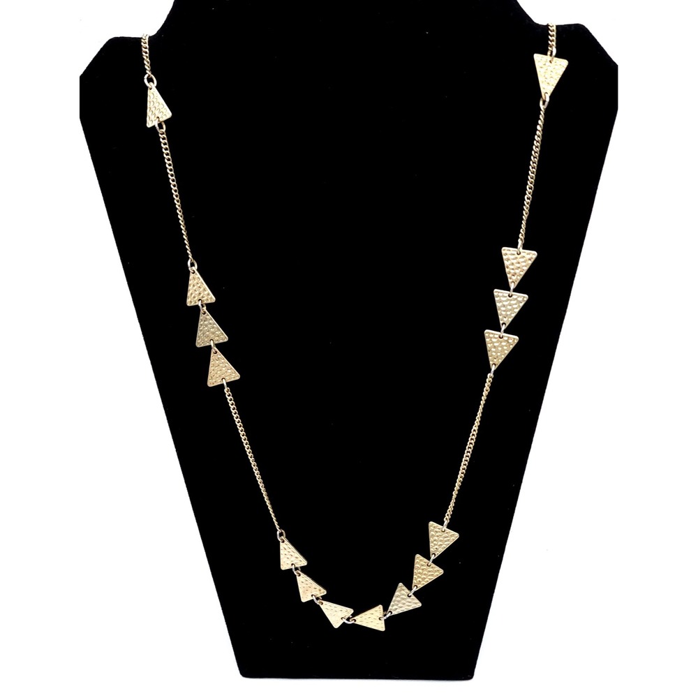 Premier Designs Your Way Gold‎ Tone Triangle Long Necklace Geometric Style
